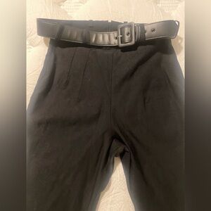 Vixen by Micheline Pitt black Capri with belt in like new condition size large